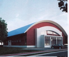 DI Sport Center Langensari juga terdapat fasilitas GOR untuk lapangan bola basket dan voly indoor