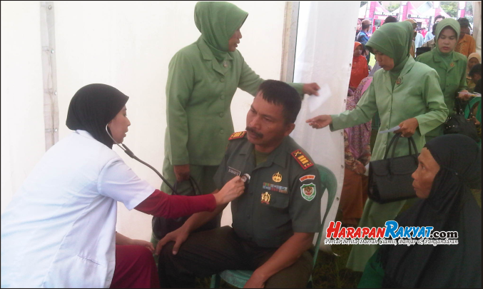 Kodim 0613 Ciamis Gelar Pengobatan Gratis di Purwadadi