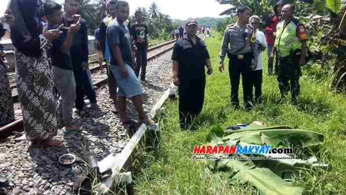 Di Banjar Seorang Pria Tewas Tertabrak Kereta Api 