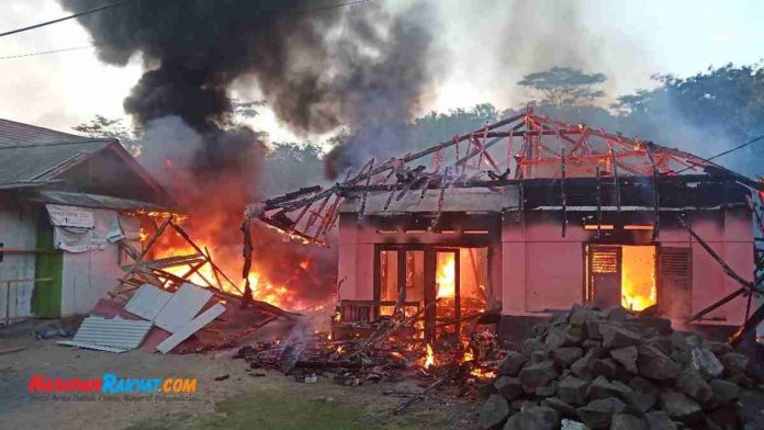 kebakaran rumah di Pangandaran