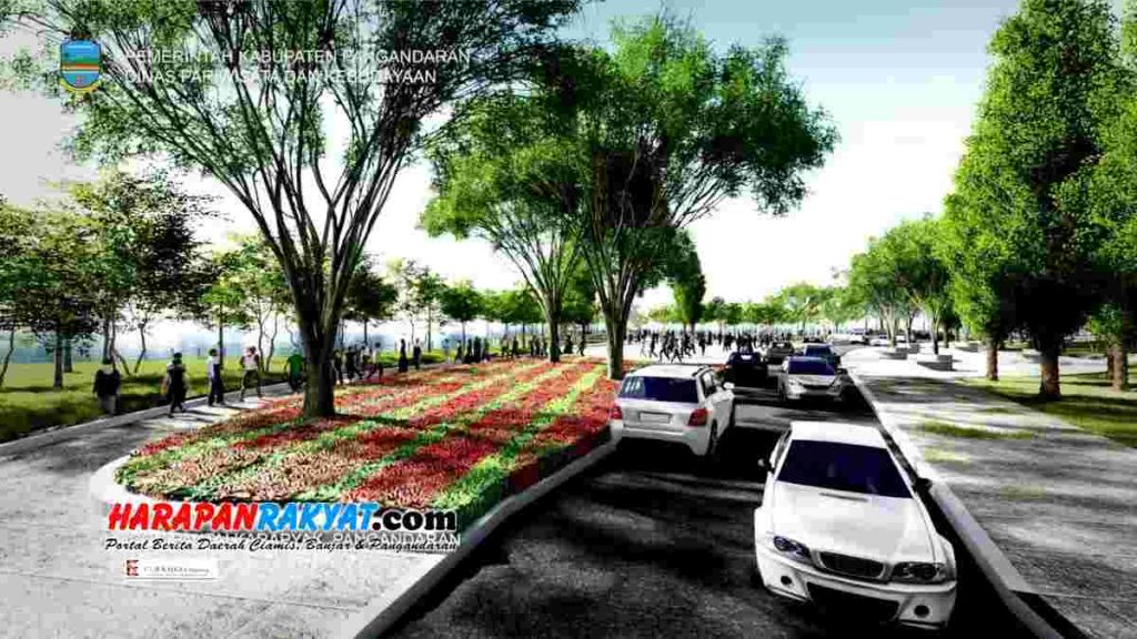 area parkir Pantai Karapyak 