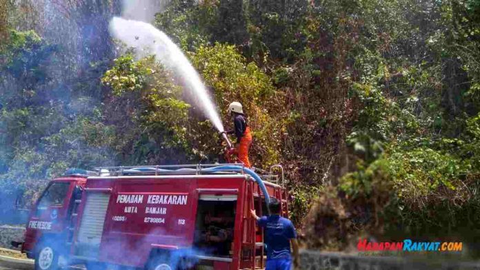 kebakaran lahan di Kota Banjar