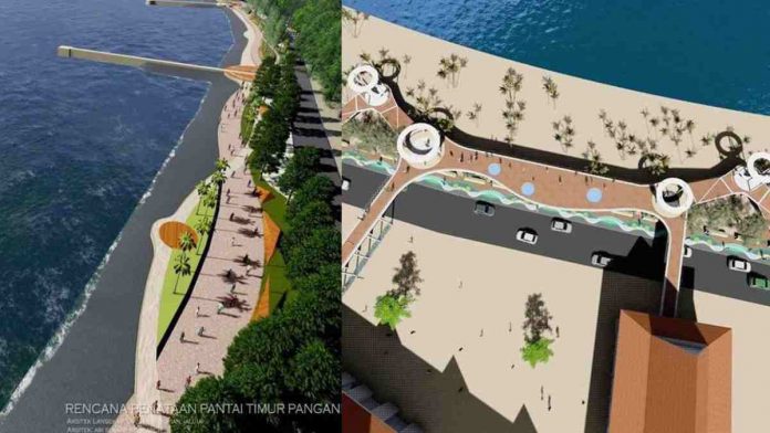 fasilitas publik di pantai Pangandaran