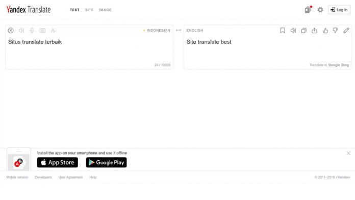 yandex Situs Translate Terbaik