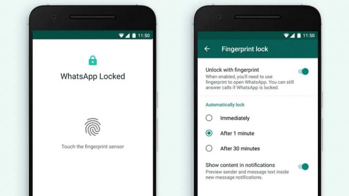 Fingerprint Lock WhatsApp Android