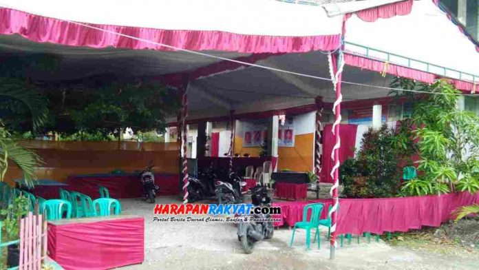 Tempat Pemungutan Suara (TPS) untuk kebutuhan Pilkades serentak yang akan digelar besok di Kabupaten Pangandaran,