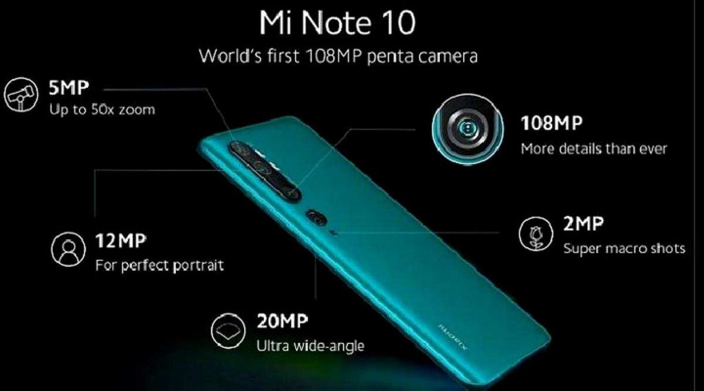 HP dengan kamera beresolusi besar terbaik 2019, Xiaomi Mi Note 10. Photo : Net/Ist.