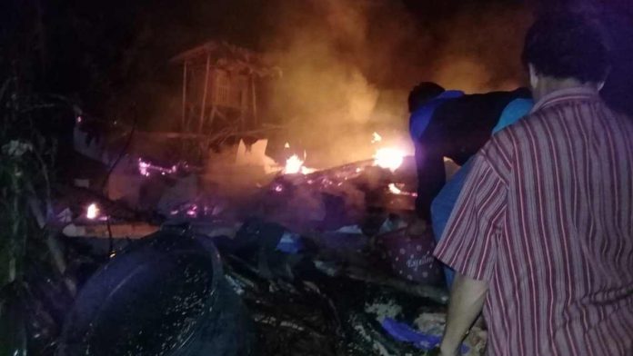 Rumah di Kawali Ciamis Ludes Terbakar