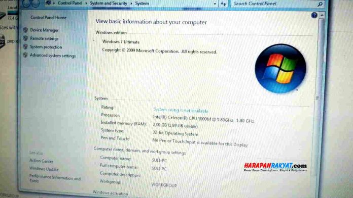Tampilan Windows 7