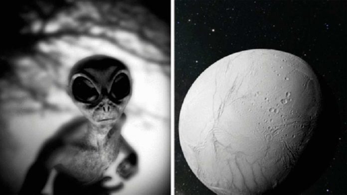 alien di bulan saturnus