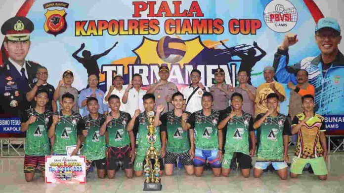 Maistiq dan Jabar Pancanaka Jadi Juara 1 Turnamen Bola Voli Kapolres Ciamis Cup