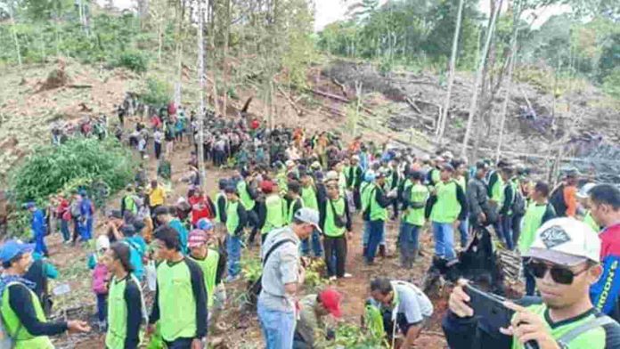 Peduli Lahan Kritis, 150 Orang Satgas Jaga Leuweung Pangandaran Ikut Tanam