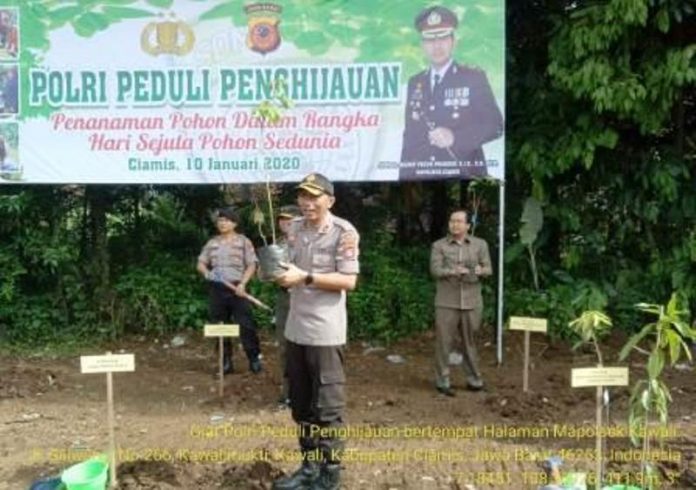 Polres Ciamis Gelar Launching Polri Peduli Penghijauan
