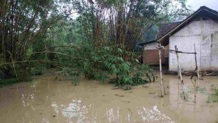 Sungai Cikawasen Ciamis Meluap, Pemukiman Warga Terendam