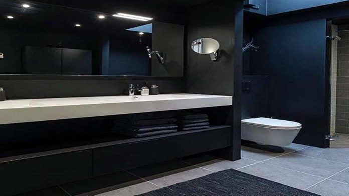 desain kamar mandi hitam