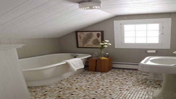 desain kamar mandi bawah tangga
