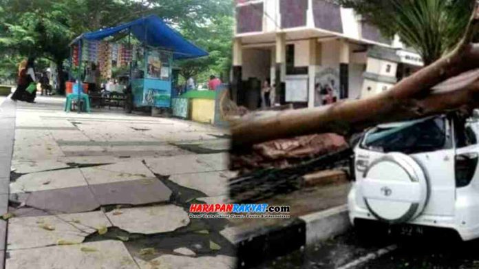 pembangunan dan pemeliharaan taman serta penanaman pohon pada pot yang berfungsi untuk memperindah, sekaligus penghijauan di Kota Banjar, Jawa Barat, yang kurang baik.