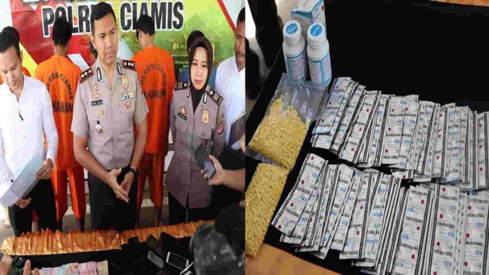 Polres Ciamis Amankan 4 Orang Pengedar Pil Hexymer, Salah Satu Tersangka Seorang Mahasiswa