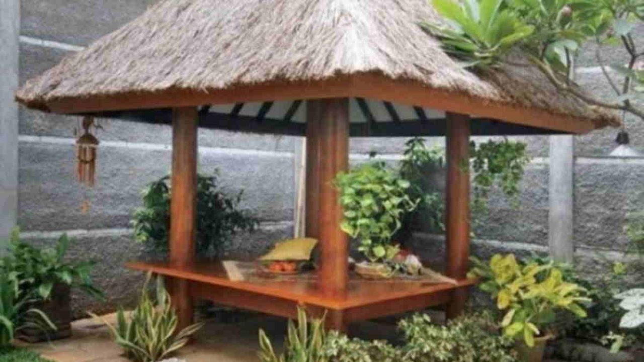 Taman Depan Rumah Dengan Gazebo Bergaya Dan Nyaman Digunakan