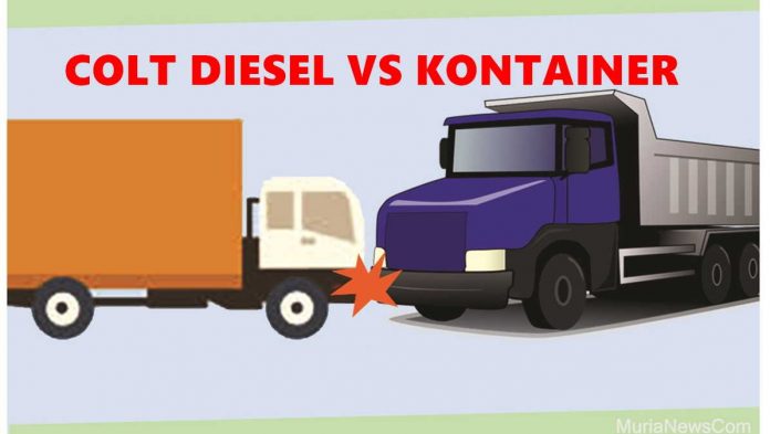 Di Ciamis Colt Diesel Tabrak Kontainer, Satu Orang Dilarikan ke RSUD