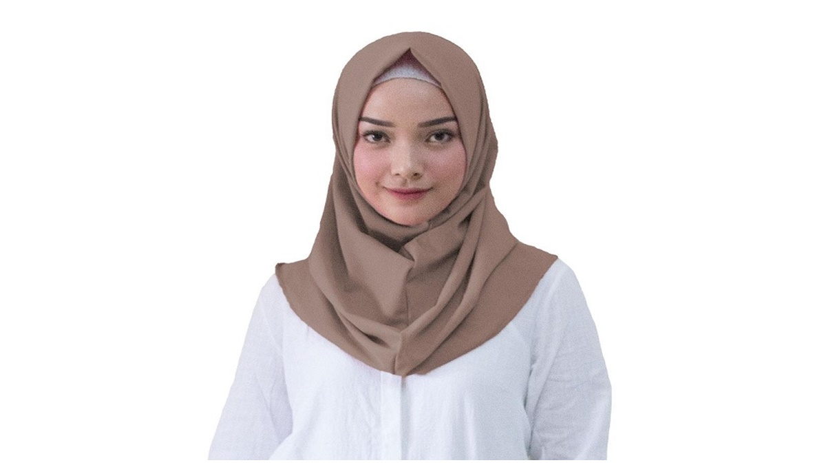 Jilbab plisket warna milo