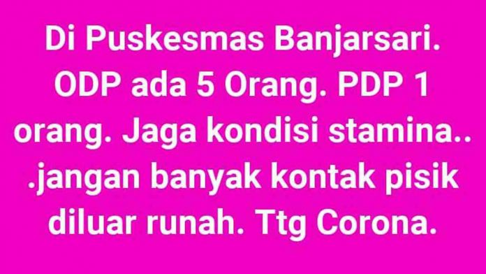 Puskesmas Banjarsari Ciamis Rawat OPD dan PDP Hebohkan Netizen