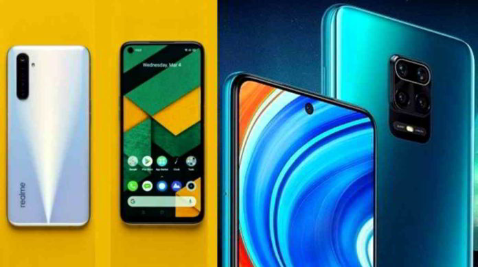 HP Realme 6 vs Redmi Note 9 Pro. Photo: Istimewa.