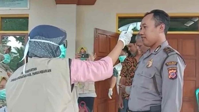 Sebelum Dilantik, Anggota PPS di Pangandaran Dites Suhu Tubuh