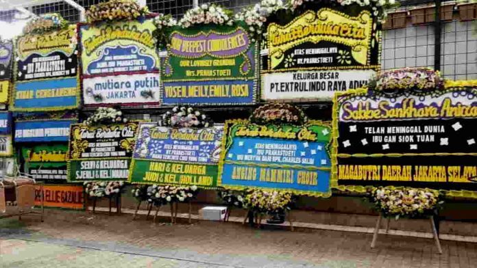 karangan bunga papan