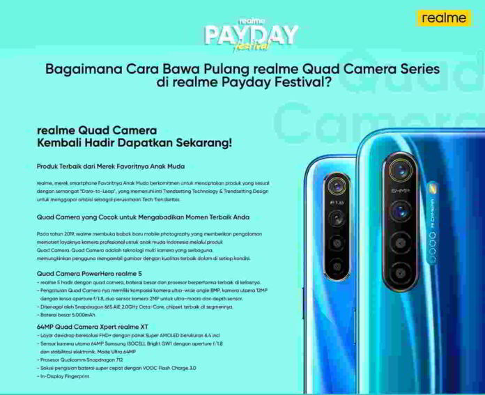 Realme Payday Festival kembali digelar mulai 24-30 April. Foto: realme Indonesia.