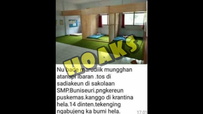 hoaks tempat karantina