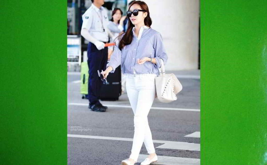 Rekomendasi outfit kerja casual tapi tetap rapi ala Jessica Jung. Photo: Net/Ist.