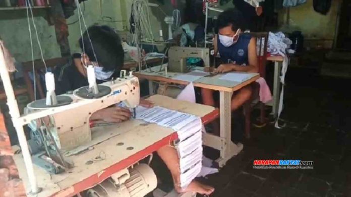 Gara-gara Covid-19, Pengrajin Masker Kain di Pangandaran Kebanjiran Order