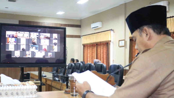 Rapat Paripurna DPRD Pangandaran Terkait LKPJ Akhir TA 2019 Dilaksanakan Secara Virtual