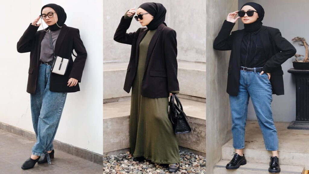 Blazer Panjang Wanita Muslimah Modern