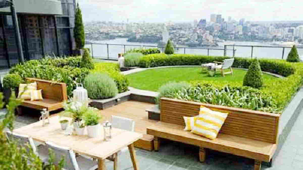  Desain  Taman  Minimalis di Balkon  yang Cantik dan 