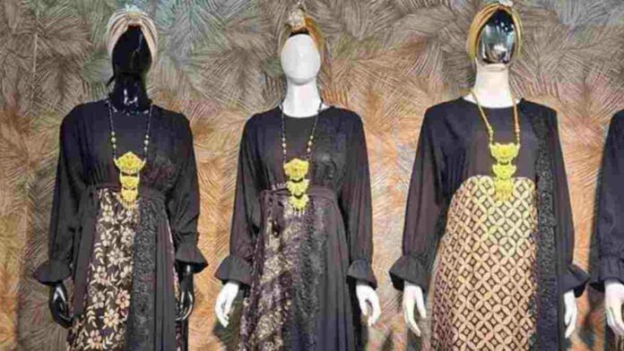 Gamis Brokat Kombinasi Batik