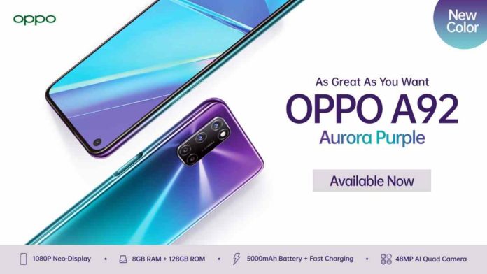 HP OPPO A92 Aurora Purple