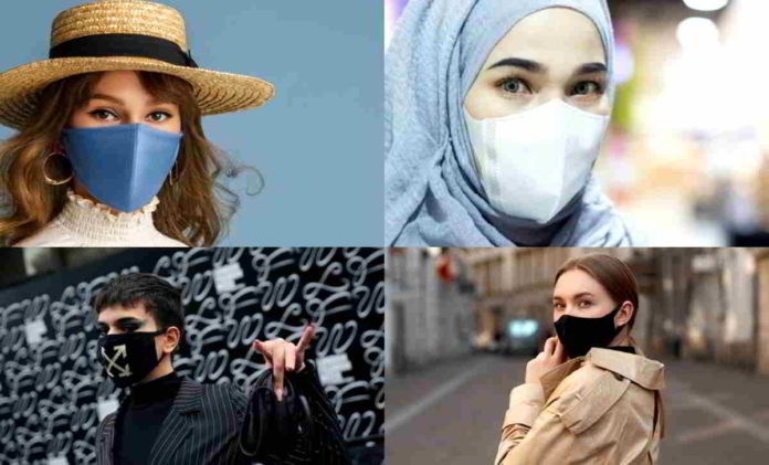 Pakai masker jadi fashion New Normal saat pandemi. Foto: Net/Ist.