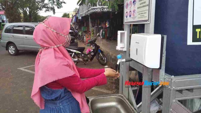 fasilitas cuci tangan di pasar Ciamis