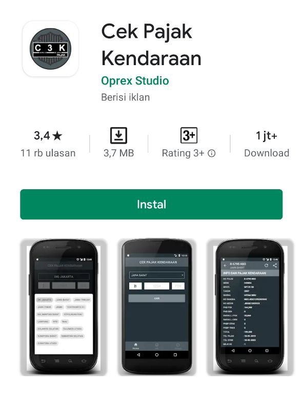 Aplikasi cek pajak kendaraan sulsel
