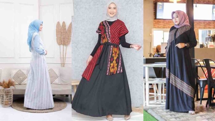 Gamis Lurik Kombinasi