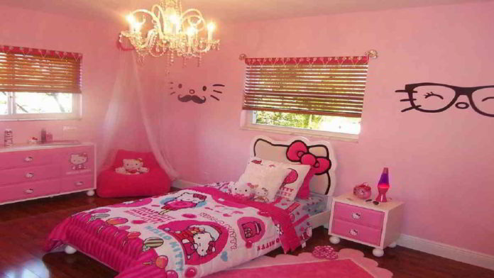 Kamar Hello Kitty, Inspirasi Dekorasi Ruang Tidur Anak Perempuan Anda