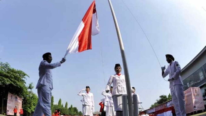 Pengibaran Bendera Merah Putih di Kota Banjar Tetap Dilaksanakan