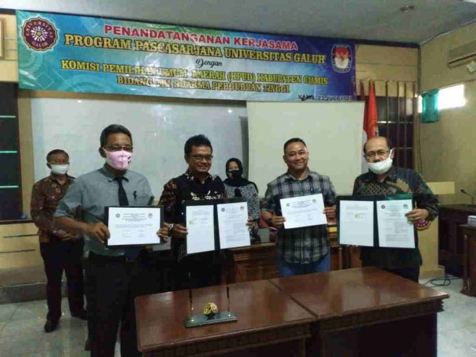 Pascasarjana Unigal dan KPUD Ciamis Tandatangani MoA