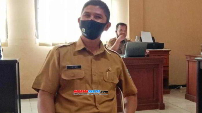 Kepala Bidang Perikanan Distan Kota Banjar, Yoyon. Kelompok budidaya ikan di Kota Banjar bakal dapat bantuan benih dan pakan dari Distan Kota Banjar. Foto: Aji/HR.