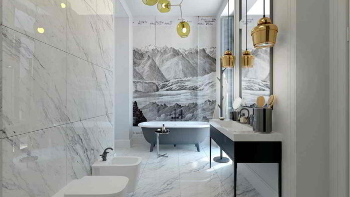 Kamar Mandi Modern Klasik, Desain Sederhana Namun Elegan