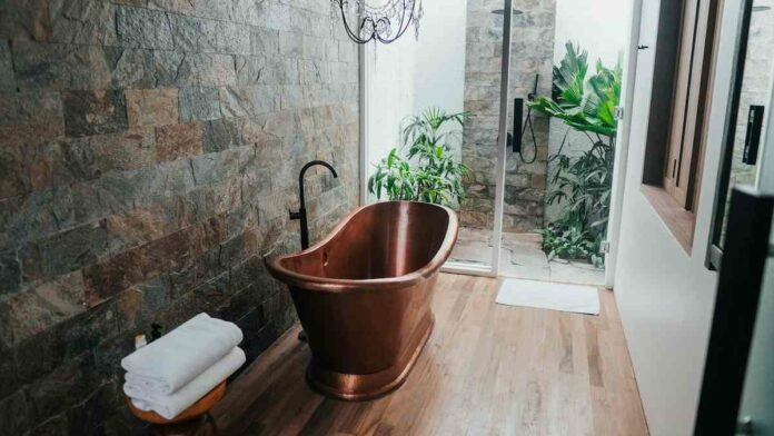 Kamar Mandi Motif Kayu, Ciptakan Kesan Alami dan Nyaman