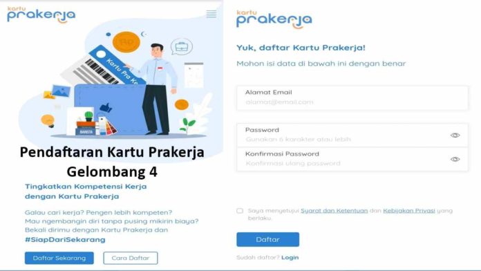 Pendaftaran Kartu Prakerja Gelombang 4