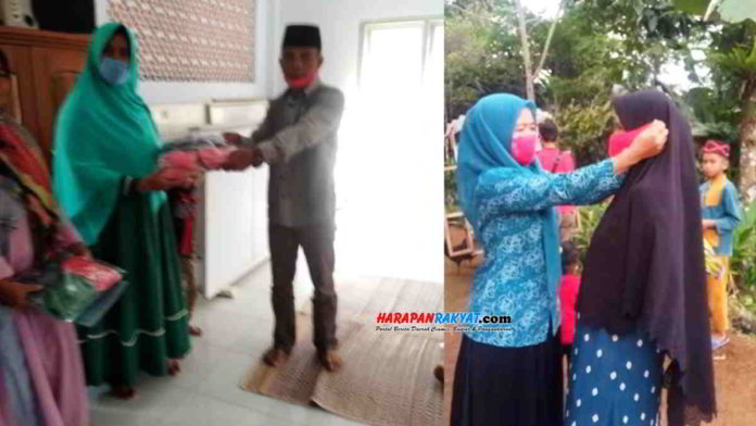 Pemerintah Desa Pangkalan, Kecamatan Langkaplancar, Kabupaten Pangandaran, Jawa Barat, mendistribusikan 12 ribu masker. Foto: Eceng/HR.